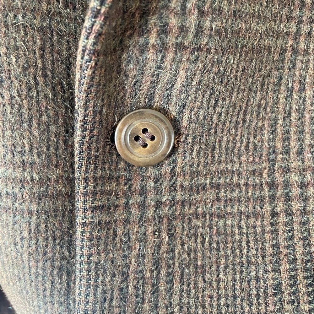 Vintage Brown Plaid Pincus Brothers Maxwell Nordstrom 100% Camel Hair Blazer 42R - Picture 10 of 12